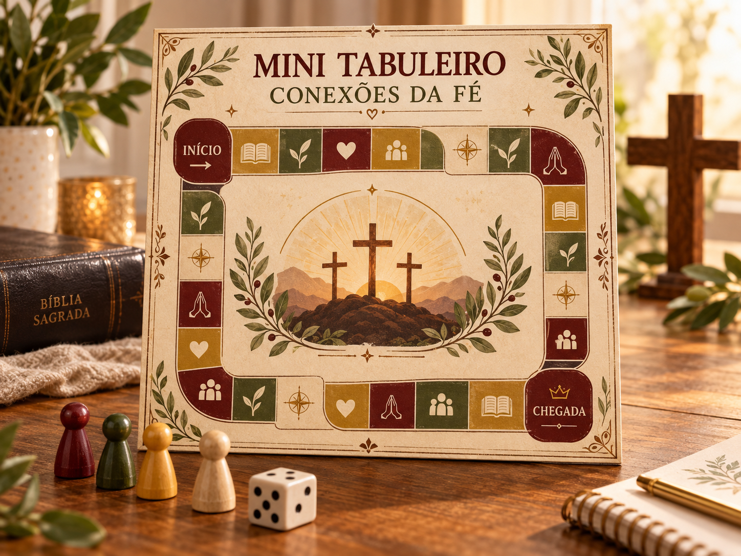 Mini Tabuleiro Conexões da Fé